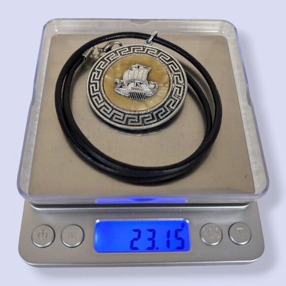 (2/$20) Ship of Theseus Greek Pendant Necklace - Picture 6 of 6